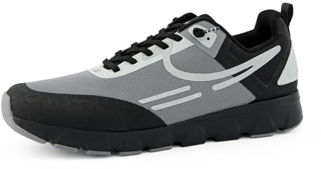 tenhaag Herren, Männer Low-Top Sneaker,Freizeitschuhe,Turnschuhe,Laufschuhe,schnürschuhe,atmungsaktiv,Halbschuhe,Black/Grey (Black/Grey),46 EU / 11 UK
