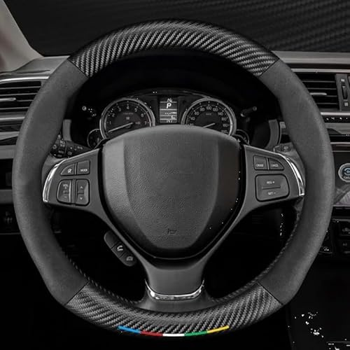 DUANJIAN Leder Auto Lenkradbezug für Suzuki Vitara 2018-2024, Super Anti-Rutsch Lenkradhülle in Leder Lenkrad Abdeckung Anti Rutsch Lenkradabdeckung LenkradschonerMode,C