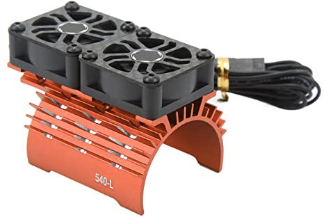 Sustainable 36 Mm RC Heat Skin Cover with Powerful Cooling Fans, Easy Installation for Brooms Without Brooms That Are Suitable for Aluminum Remote Controls -controlled Cars (Orange)