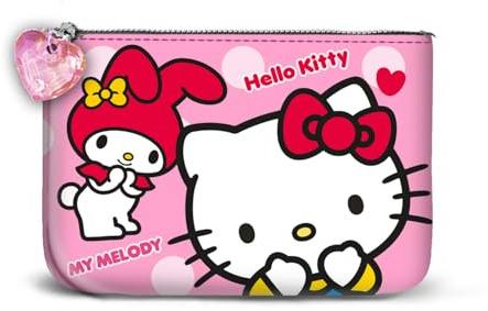 Hello Kitty Lovely-Kleines Quadratisches Geldbörse, Rosa, 13 x 10 cm