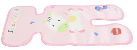 Kühlkissen für Kinderwagen, Atmungsaktiv, Tragbar, Sommer, Rosa | Eisseide Polyester, Cartoon Muster, für Kleinkind, Passend für Babywagen und Pushchair