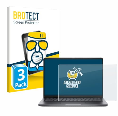 BROTECT Protector Pantalla Mate Cristal para Dell Pro 14 (3 Unidades) Protección Anti-Reflejos