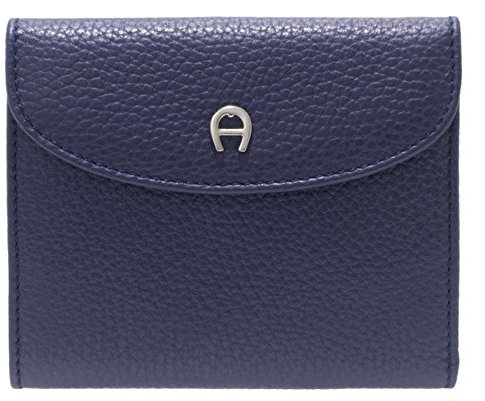 Aigner quadratische Geldbörse Portemonnaie Portmonee - 12x10x2cm (B x H x T) (Blau)
