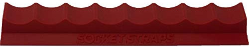 Socket Straps Magnetische Werkzeughalter für Stecknüsse, Schraubenschlüssel, Zangen und mehr (groß, rot)