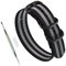 MZBUTIQ 19mm Schwarz/grau Uhrenarmband Nylon Watch Straps Ersatz für Herren Damen Matte Schwarze Schnalle