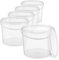 BenBow Seau avec Couvercle 5l Transparent 5X 5 litres - Convient pour Aliments, Stable, étanche à l'air, Anti-Fuite, inodore - Seau en Plastique - Vide