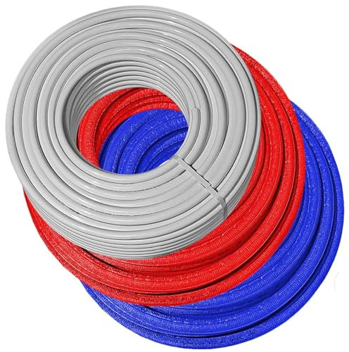 MegaHaustechnik 25 Meter Mehrschicht Aluminium Verbundrohr Außendurchmesser 26,0mm x 3,0mm Wandstärke Laser geschweisst vor isoliert rot Trinkwasser geeignet Rohr Leitung Heizung Sanitär MSVR