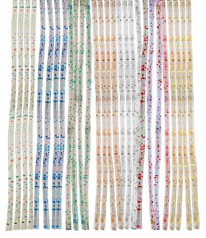 Rideau Anti-Mouches à Fils en Plastique Pailleté Personnalisable en Taille et en Couleurs, Rideau pour Mouches d'Extérieur, Rideau à Fils pour Portes, Fenêtres, Balcons (MULTICOLORE, 140 cm X 240 cm)