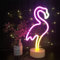 LED-Flamingo Neonzeichen Flamingo Neonlichter LED-Neonlicht-Zeichen mit Halter Base Batterie/USB betriebene Licht-Zeichen-Nachttisch-Lampen Neonzeichen für Home Party-Dekoration