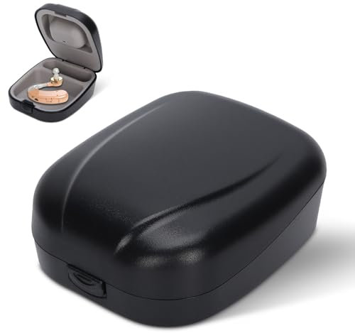 Agatige Hearing Aid Hard Case, Portable Waterproof Hearing Aid Protection Storage Box Pouch - 7x6.3x3cm