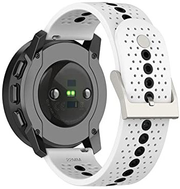 SeaFicco Silikon Armband Kompatibel mit Suunto 9 Peak /Suunto 5 Peak Watch, Universal 22mm Uhrenarmband Sport Ersatzband Fitness Wechselarmband Armbände Zubehör (Weiß/Schwarz)