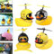 4 Stück Ente Fahrrad Bell,Gelbe Ente Auto Ornament,Gelb Ente mit Propeller Helm Fahrradglocke Fahrradklingel Kinder Tier Ente Nett Klingel Fahrradglocke Dekorationen Ente für Auto Fahrrad