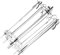Skewer Rack Set Stainless Steel Skewers Needle Cage Kebab Maker Grill Rotating Meat Forks Grill Cage Kit BBQ Grill Cage Roaster Rotisserie for Kitchen Outdoor Tools(25cm)