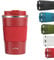 Artlive Coffee Cup, Reusable, Insulated & Double Wall Travel Mug - Travel Cup Thermal Stainless Steel Eco-Friendly with Screw Lid - Hot & Cold Coffee Mug (RedGrip, 380 ml)