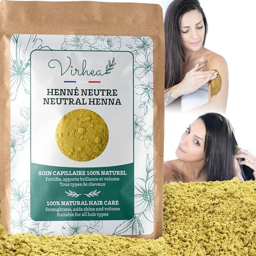 Henna Neutra 250g (Sin Color) Hace el Cabello más Brillante y Fuerte - Anti Piojos & Anticaspa | Mascarilla y Exfoliante para Cuerpo & Rostro para hacer la Piel más Suave - Cuidados 100% Naturales