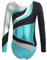 iEFiEL Mädchen Metallic Turnanzug Langarm Gymnastikanzug Tanzbody Leotard mit Strass Glänzende Ballett Trikot Turnkleidung Tanzkostüm Blau 158-164