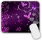 AOKSUNOVA Mauspad Klein Lila Blumen 24 x 20cm Mousepad mit Motiv Mauspad mit Muster