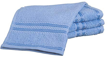 Bentley Priory Linens Supreme Face Flannels for Bathroom 500GSM Super Soft Combed Cotton Pack of 4 Absorbent and Quick Dry Face Cloth Flannel Towels Set 30 x 30cm (ROYAL BLUE COBALT)