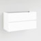 Baikal Modular Mueble de Baño de 2 Cajones, Suspendido en Pared, Módulo de Baño, en Melamina 16mm. Mueble MONTADO. Combinable con Cualquier Top Mueble 2 Cajones 100 cm Blanco