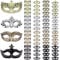 FEQO 64 Stück Maskerade Maske Venezianische Vintage Antike Masken Maskerade Maske Augenmaske Retro Maskerade Masken für Damen Herren Karnevals Halloween Party