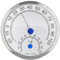 Rundes Thermometer, Edelstahl-Thermometer für den Außenbereich, groß, Stahl, Außenthermometer, Hygrometer, Wasserdicht, Großes Wetterthermometer, Hitzebeständig (Ohne Halterung)