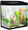 VIALIA Aquarium Komplettset mit LED-Beleuchtung, Pumpe und Filter, 24x17x29 cm, 8 Liter, Schwarz, Glasbecken für Fische und Wasserpflanzen