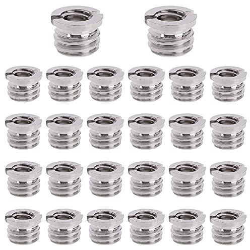 26 PCS Camera Adapter Screw Thread Adapter 1/4 to 3/8 Convert Screw Adapter Standard Screw Thread Adapter for Micphone Camera Tripod Monopod Ballhead