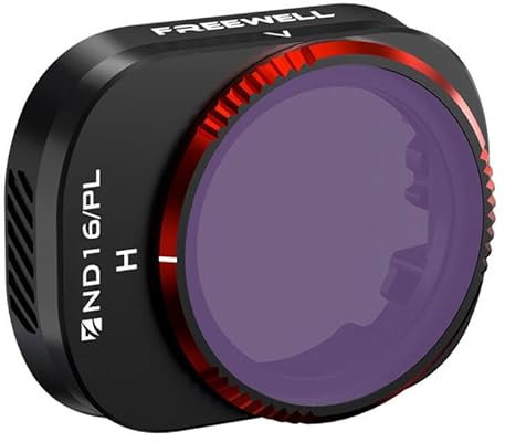 FREEWELL Filter ND16/PL per DJI Mini 4 Pro, Vetro ottico, Densità neutra, Polarizzatore, Nero