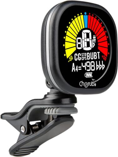 CHERUB - Stimmgerät Klammer CAB Gitarre - wiederaufladbarer Akku - schwarz