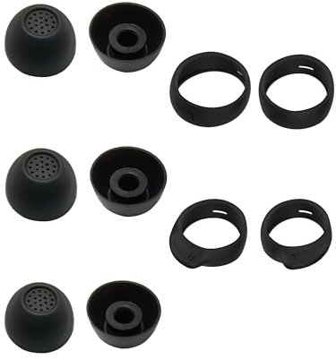 3 Paar Ohrstöpsel für Samsung Galaxy Buds FE Ohrstöpsel Silikon Ohrflügel, passend für Galaxy Buds FE, schwarz