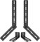 USX MOUNT Soundbar Halterungfür die Montage über oder unter TV, Abnehmbarer Langer Verlängerungsplatten und L-förmige Halter, Universal Soundbar Halterung für Soundbar bis zu 7kg, XAS009