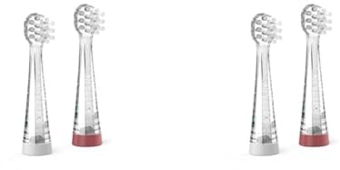 Nuvita 1151A Testina di Ricambio per Spazzolino Elettrico Baby Sonic Clean & Care - 2 x Testine Piccole (da 3 a 36 mesi) - Marchio Italiano (Confezione da 2)