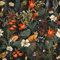 VEELIKE Papier Peint Jungle Exotique Papier peint Oiseaux Papier Peint Tropical Foncé Papier Peint Forêt Noir 44,5 cm x 300 cm Papier Peint Fleuri Noir Boho Papier Peint Adhesif Mural Chambre Salon