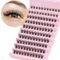 Veleasha Lash Extension 110PCS DIY Lash Clusters Manga Individual Lashes D Curl Eyelash Clusters Wispy Eyelash Extensions Soft False Lashes Natural Look at Home (Fairy,8-16MM)