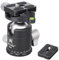 ARTCISE Testa a sfera per fotocamera, 36 mm, KB36, testa panoramica in metallo con 2 piastre Arca da 1/4 di pollice a sgancio rapido per treppiedi Slider DSLR Camcorder, capacità di carico: 15 kg