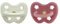 HEVEA Lot de 2 tétines orthodontiques en caoutchouc naturel de 3 à 36 mois - Design hygiénique en une pièce pour les nouveau-nés et les tout-petits, sans BPA, douces et durables - Pays des merveilles
