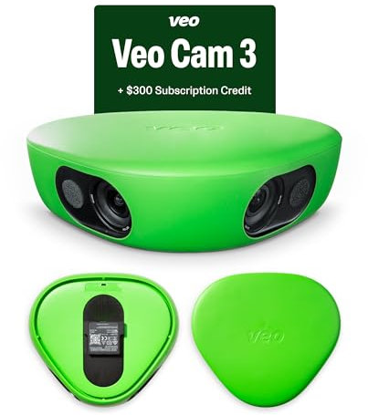 Veo Cam 3 – 4K Sports Camera with AI Auto-Tracking, Portable Design, Long Battery Life, and Cloud Storage – Includes $300 Subscription Credit – Perfect for Coaches, Teams, and Sports Enthusiasts