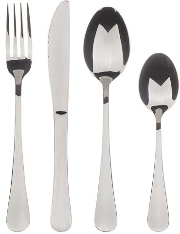 BERGNER MUNICH- 16-teiliges Besteck aus Edelstahl - Inklusive 4 Messer, 4 Löffel, 4 Gabeln, 4 Löffel, 4 Löffel - Elegantes schwarzes Finish - Langlebig und stilvoll für jeden Anlass