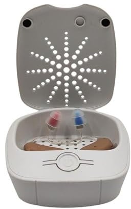 CTDWNT Electronic Hearing Aid Dryer,Portable Hearing Aids Dehumidifiers,Electric Dryer Box Dehumidifier Drying Portable Case,USB