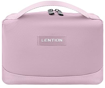 LENTION Sac de Rangement Câble, Pochette Câble de Voyage, Organisateur Électronique, Tech Pouch pour Accessoires Techniques USB Câbles, Chargeur, Batterie Externe, Carte SD, Objets Quotidiens (Rose)