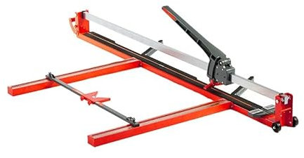 Jade Ceramics Carrelette Professionnelle de Précision, 120 cm, Guide de Coupe Ajustable, Structure Rouge et Noire
