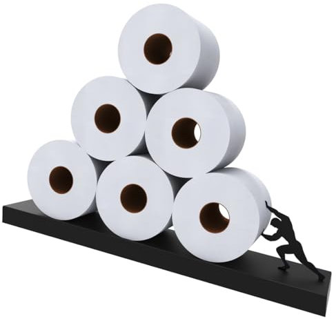 Galaxy Beauty Toilet Roll Holder Shelf – Wall-Mounted Bathroom Storage Organizer, Holds Up to 5 Rolls, Space-Saving, Modern Metal Design