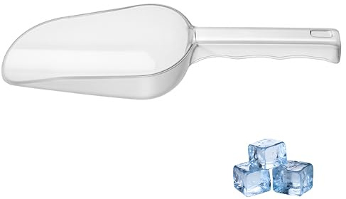 Plastic ice scoop for freezer - 12oz ice scoop BPA-FREE polycarbonate scoop with ergonomic handle, ideal for ice maker,ice cube, ice bucket, coffee beans, popcorn,ice cream, dishwasher safe (1 Pack)M