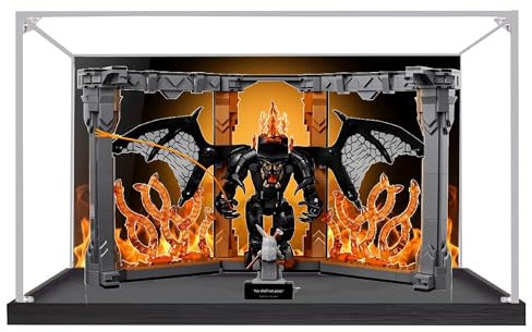 Acrylic Display Case for Lego 10367 Lord of The Rings Bookshelf, Dustproof Transparent Storage Box, Display Box Compatible with 10367 (Box Only) (3mm Background)