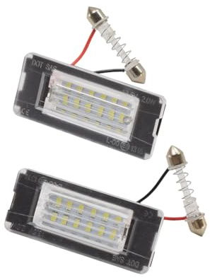 Yoegerery 2 Stück Kennzeichenleuchte Rücklicht für Mini Cooper R56 Hatchback R57 Covertible R58 Coupe R59 Roadster LED Nummernschildbeleuchtung hinten 51132756227