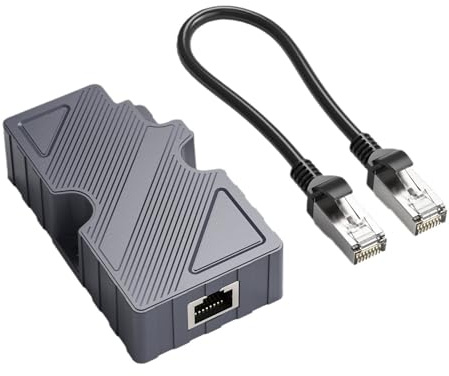 Eujgoov Gige Poe Injector, Dish Cable to RJ45 Adapter, 150W Boost, Surges und ESD -Beschützer, DC -Step Up Konverter, Dishy Ethernet Adpater Kit