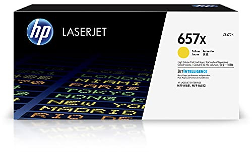 HP CF472X 657X High Yield Original LaserJet Toner Cartridge, Yellow, Single Pack