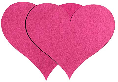 Primaflor - Ideen in Textil 2er Set Deko-Herzen Pink Podium Hochzeits-Deko Valentinstag Deko Herz ca. 33x28cm