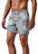 MaaMgic Badehose Herren Schnelltrocknende Badeshorts Jungen Strand Strandurlaub Surf Freizeit Laufen Sport mit Netzfutter Taschen einstellbare Kordelzug MEHRWEG-M-Kokosnuss Grau