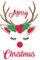 Bügelbild Aufbügler Frohe Weihnachten Merry Christmas Rentier Reindeer Rudolph in Flex, Glitzer, Flock, Effekt in Wunschgröße